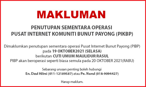 NOTIS PENUTUPAN PIK MAULIDUR RASUL